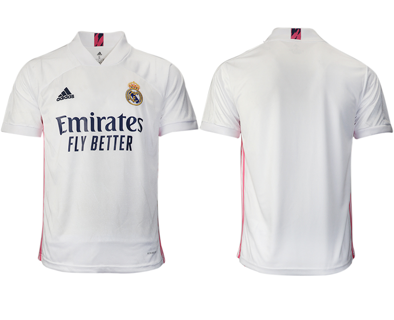 Men 2020-2021 club Real Madrid home aaa version blank white Soccer Jerseys->real madrid jersey->Soccer Club Jersey